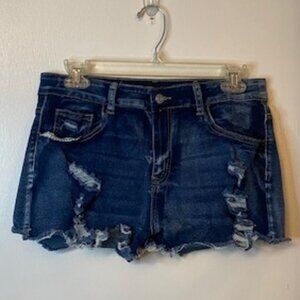 Shein Blue Jean distress jean shorts